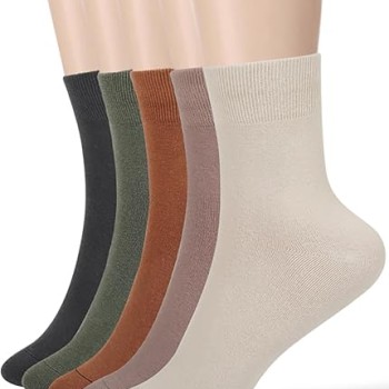 Women Thin Cotton Socks, Soft Cotton Bootie Socks Women Above Ankle Crew Socks 5 Pairs Women Thin Cotton Socks, Soft Cotton Bootie Socks Women Above Ankle Crew Socks 5 Pairs
