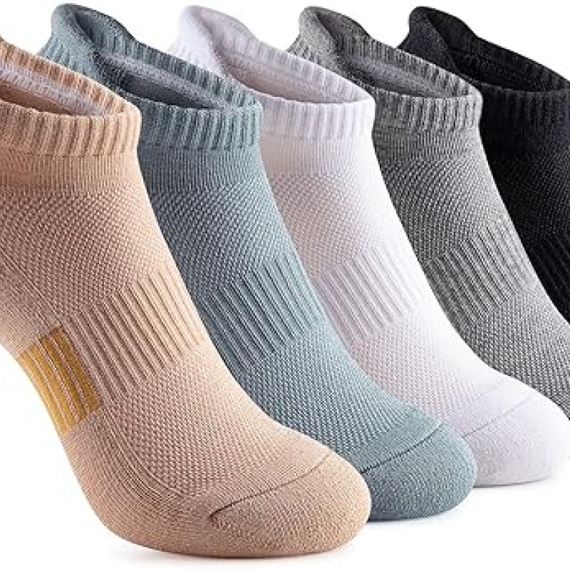 Womens Running Athletic No Show Socks Cushioned 5-Pairs