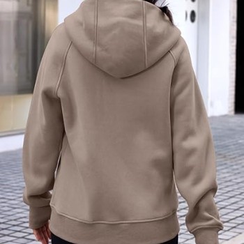Womens Zip Up Hoodies Fleece Jackets Oversized Sweatshirts Fall Fashion Outfits Sweaters Winter Clothes