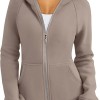 Womens Zip Up Hoodies Fleece Jackets Oversized Sweatshirts Fall Fashion Outfits Sweaters Winter Clothes